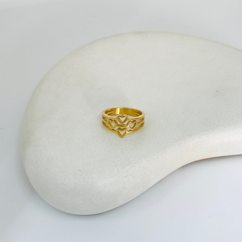 Zella Heart Gold Ring