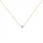 White Solitaire Necklace