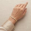 Dual Stone Gold Bangle