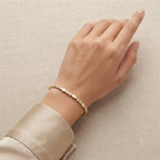 Dual Stone Gold Bangle