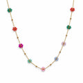 Multi Daisy Gold Necklace