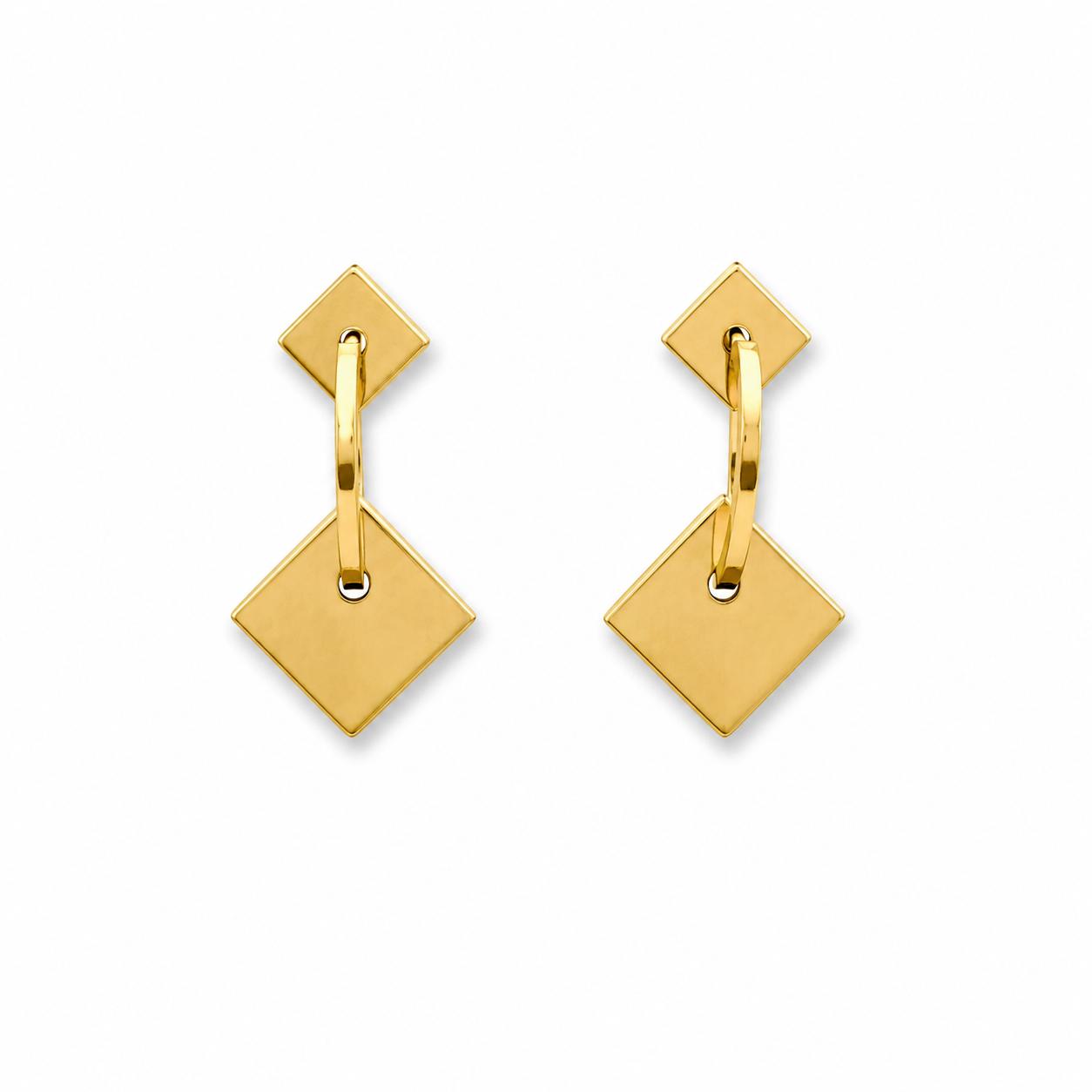 Rombus Gold Earrings