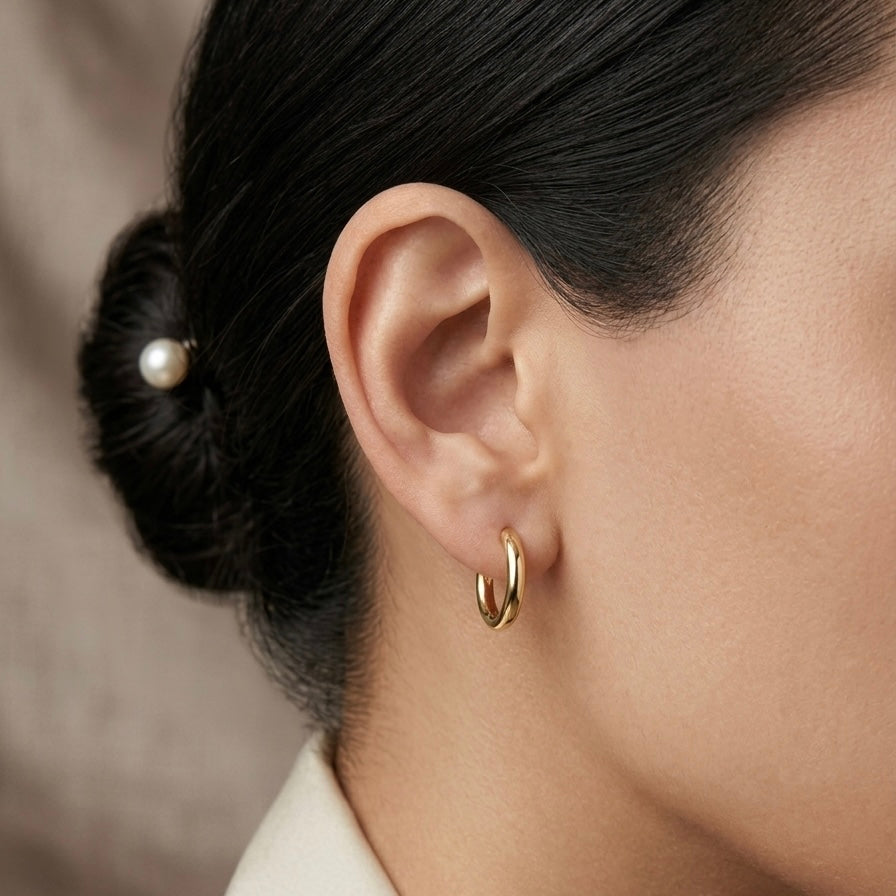 Round Hoops Earrings