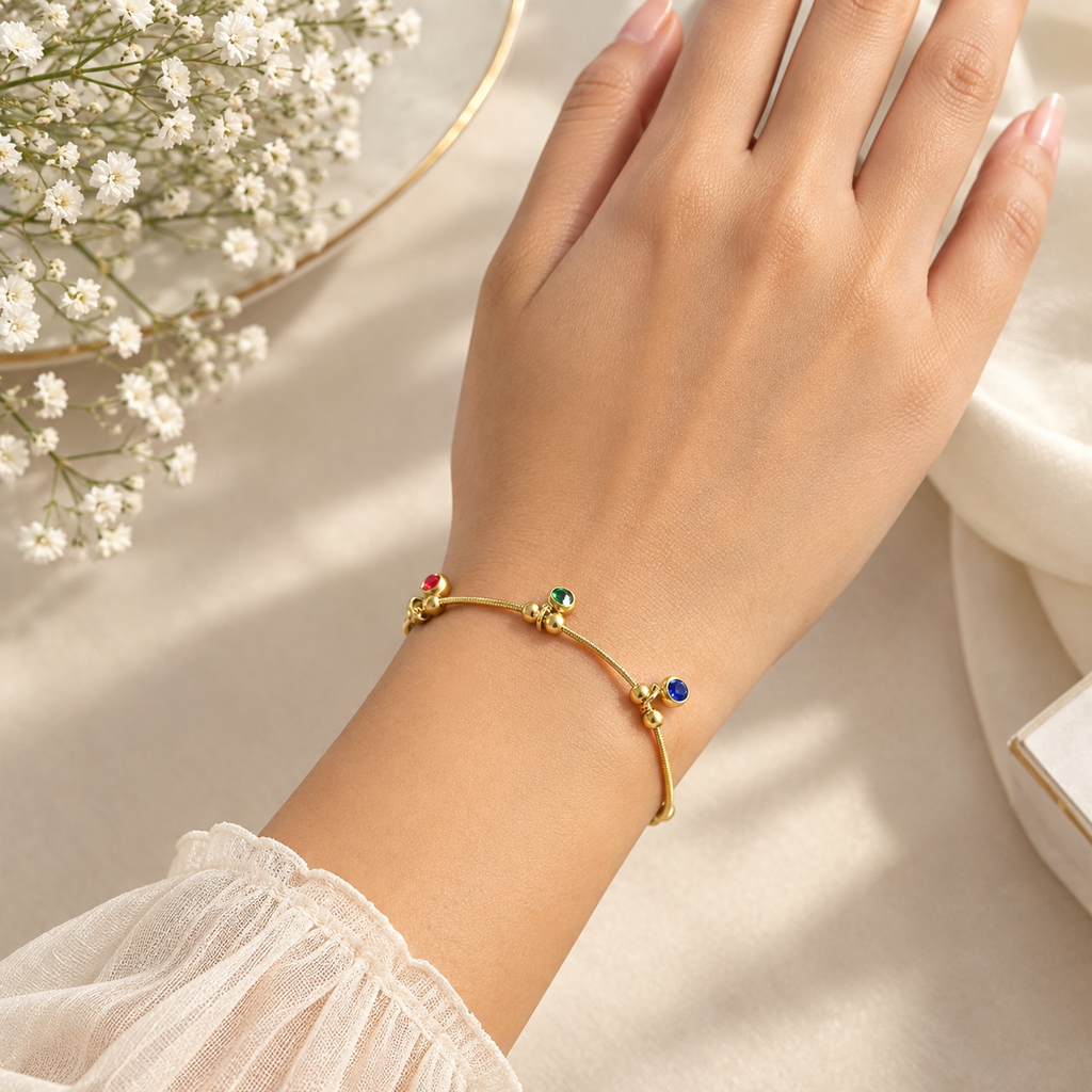 Multicolour Gold Bracelet