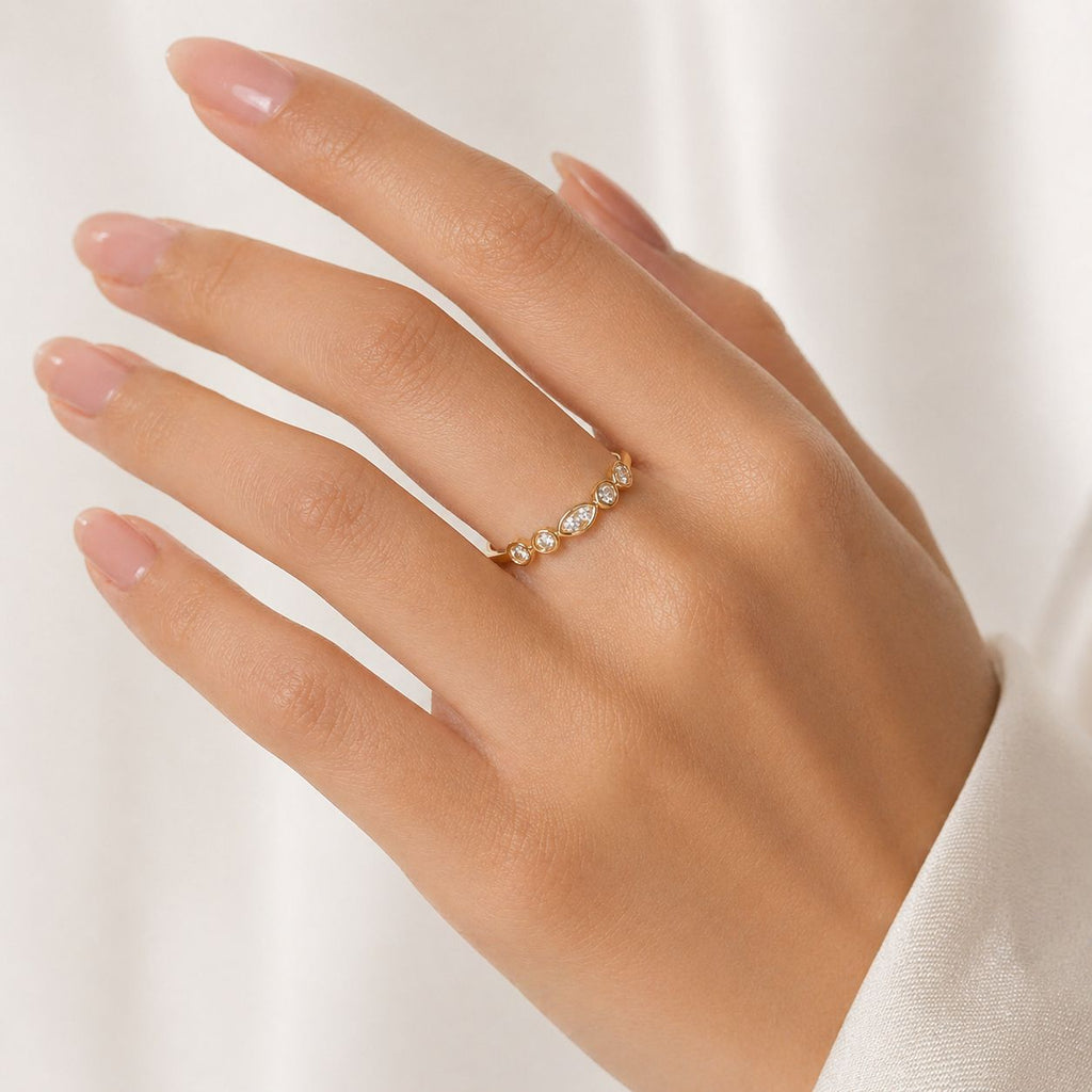 Thalia Stone Gold Ring