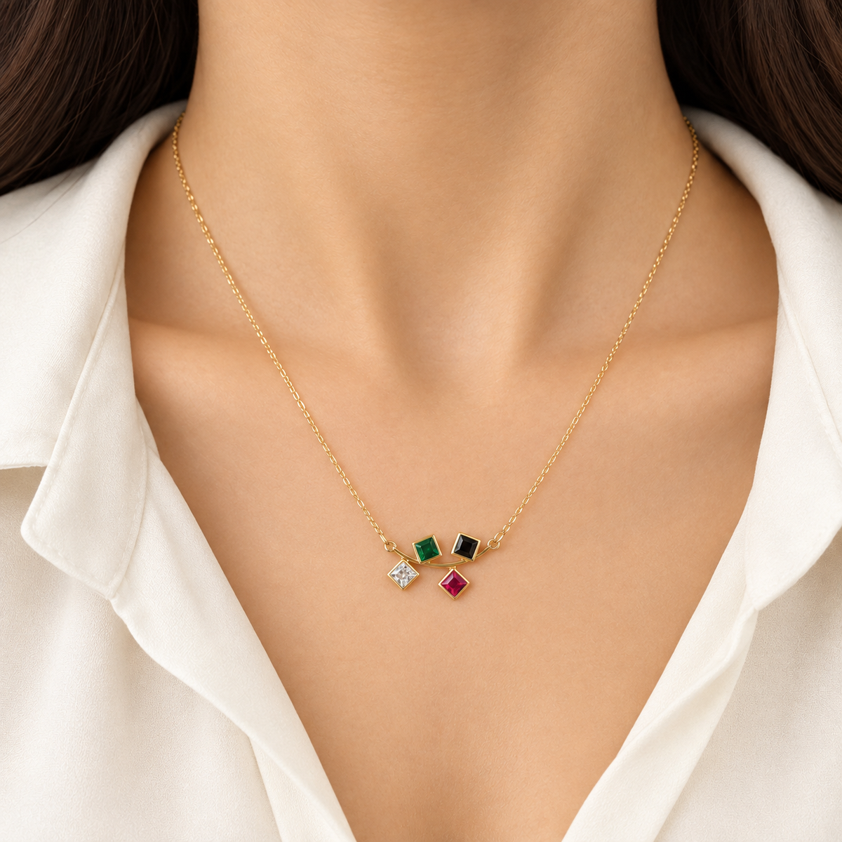 Multi Colour Stone Necklace