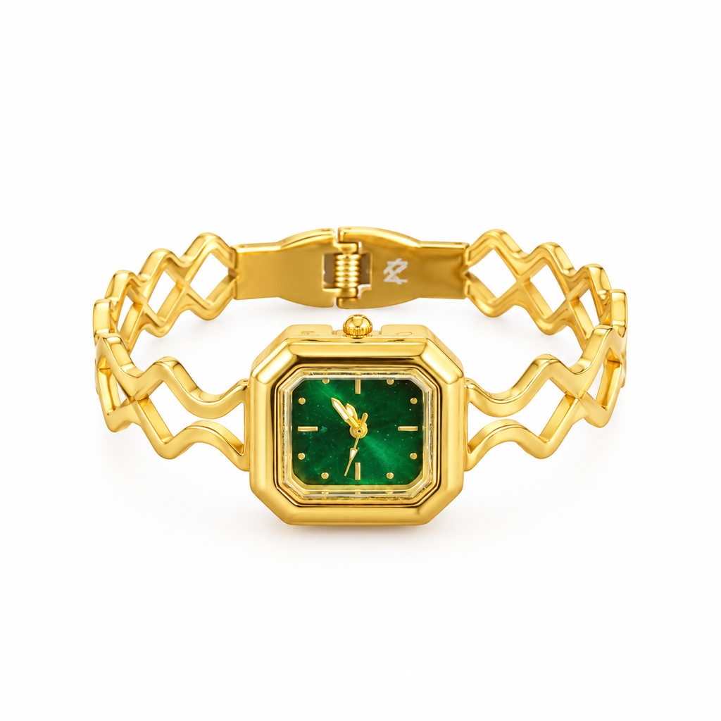 Emerald Wave Dial Watch
