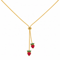 Red Strawberry Necklace (Adjustable)