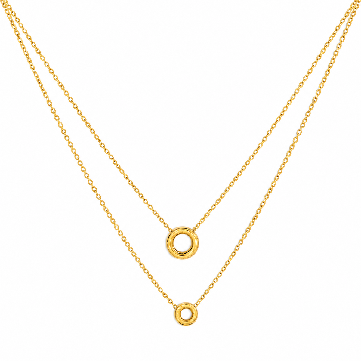 Double Layered Orbit Necklace
