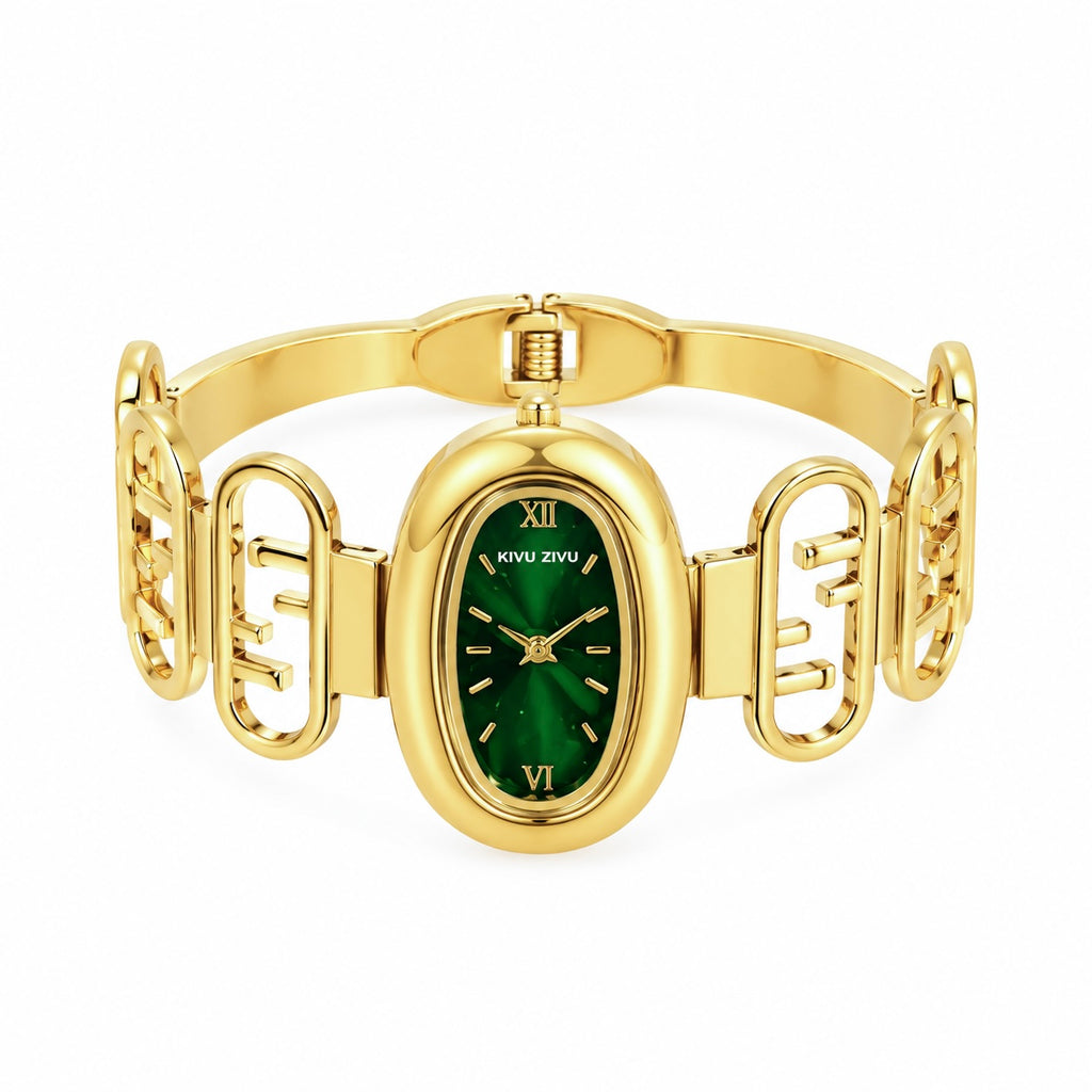 Emerald Oval Dial Watch