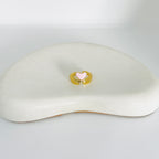 Pink Heart Gold Ring (Adjustable size)