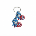 Dual Captain America Keychain
