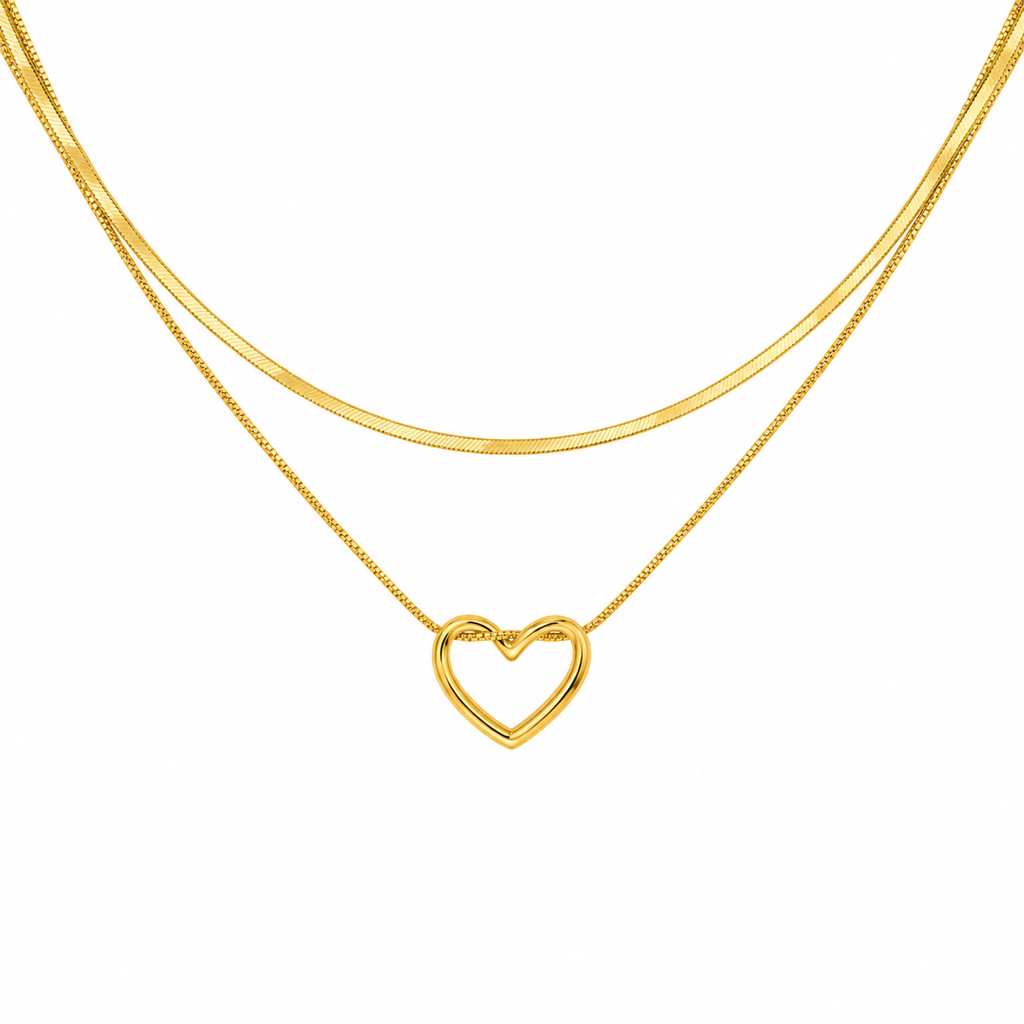 Viral Heart Layered Necklace