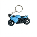 Blue Racing Bike Keychain