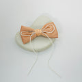 Peach Pearl Large Bow Hairpin