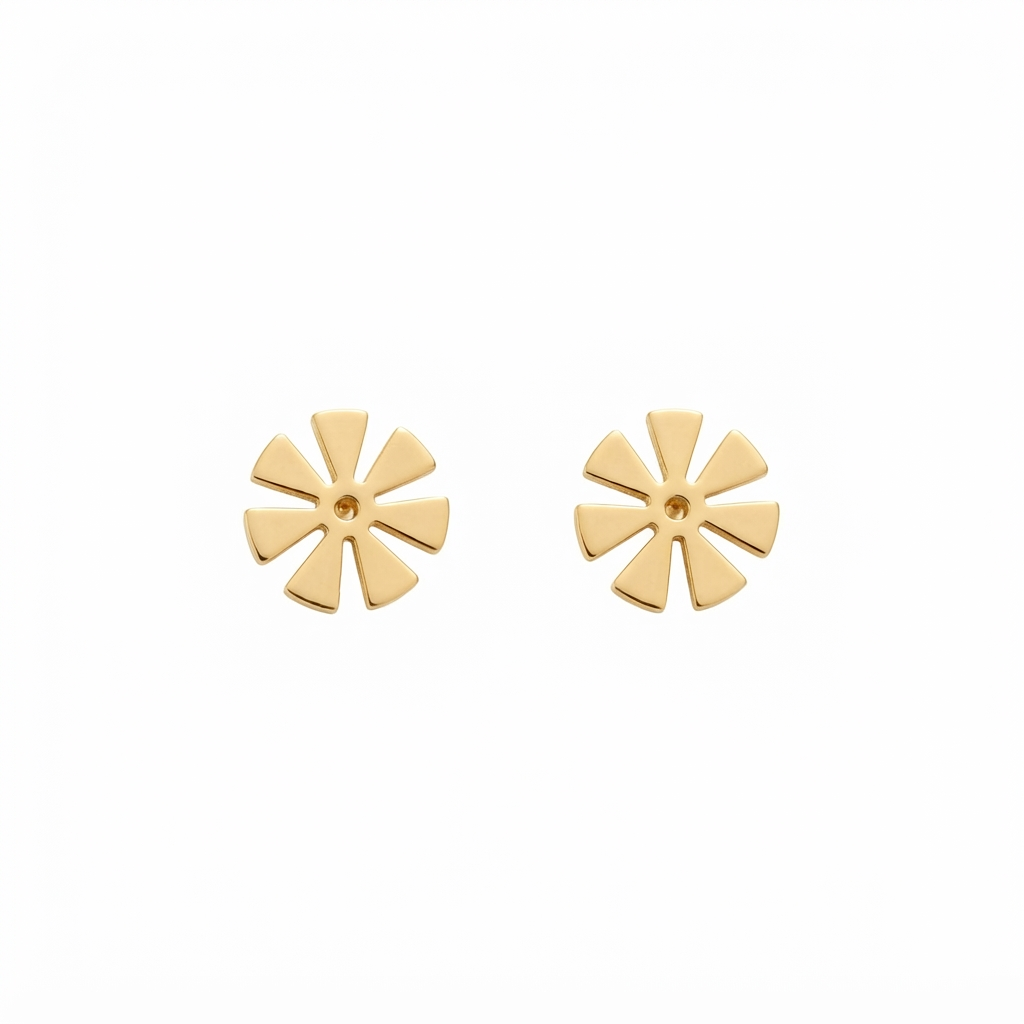 Sun Shaped Stud Earrings
