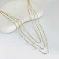 Pearl 3 Layered Gold Necklace
