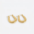 Spiral Huggie Gold Earrings