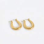 Spiral Huggie Gold Earrings