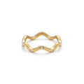 Starlight Wave Gold Ring
