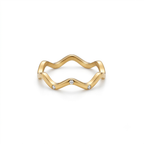 Starlight Wave Gold Ring