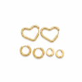 Open Heart Combo Gold Earrings