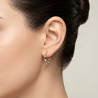 Open Heart Hoop Earrings