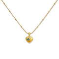 Green Heart Gold Necklace