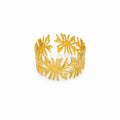 Palm Gold Bangle Bracelet (Adjustable Size)