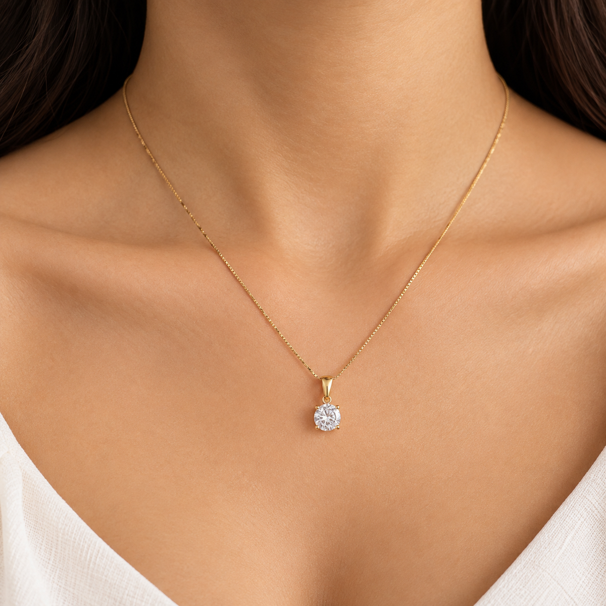 Big Stone Pendant Necklace