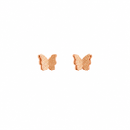 Rose Gold Layered Butterfly Stud Earrings