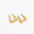 Trapezoid Gold Earrings