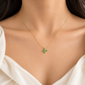 Green Daisy Necklace