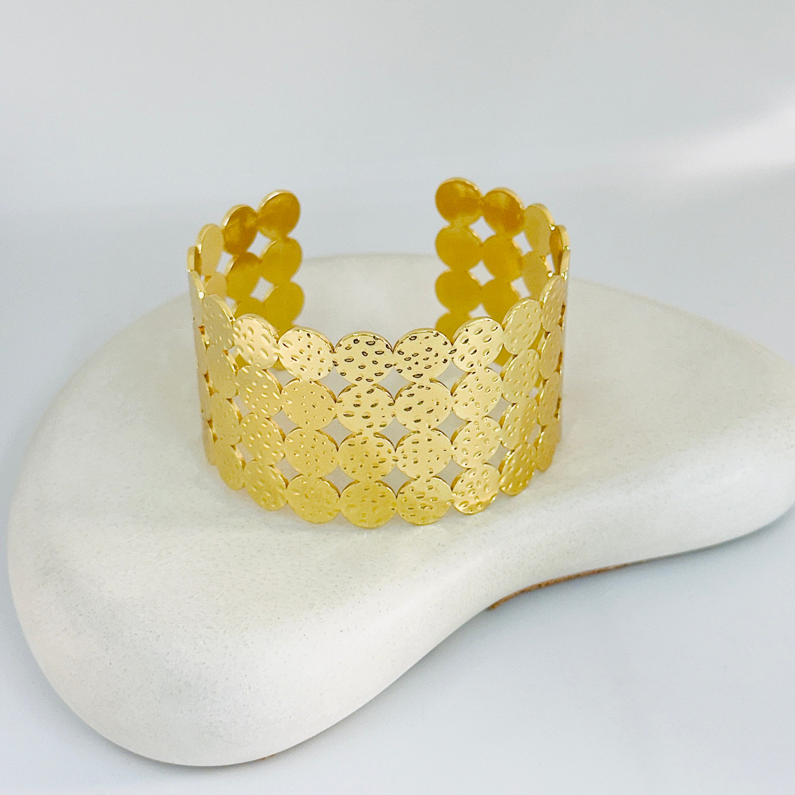 Rosie Gold Bangle Bracelet (Adjustable Size)