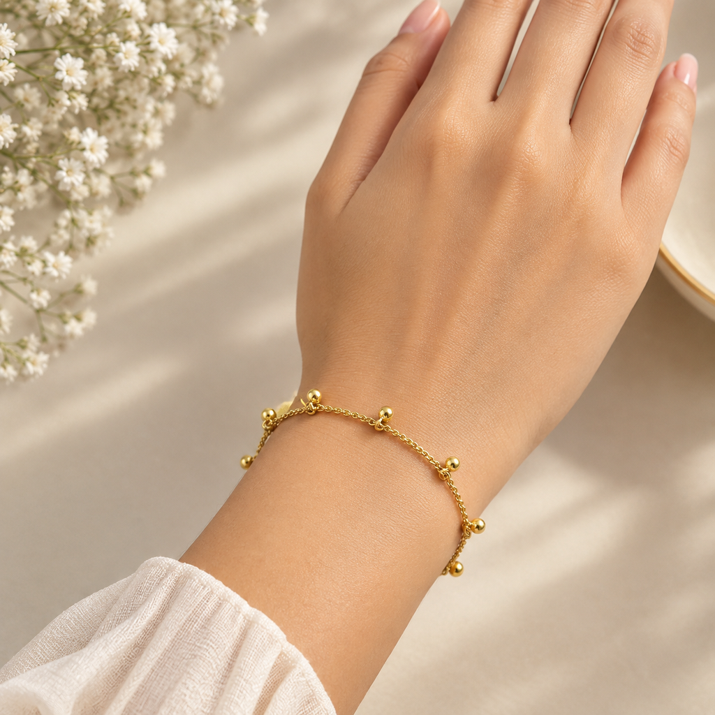 Hanging Drop Gold Bracelet