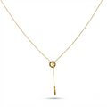 Round Fall Gold Necklace