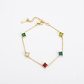 Multi Colour Gold Bracelet