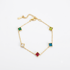 Multicolour Gold Bracelet