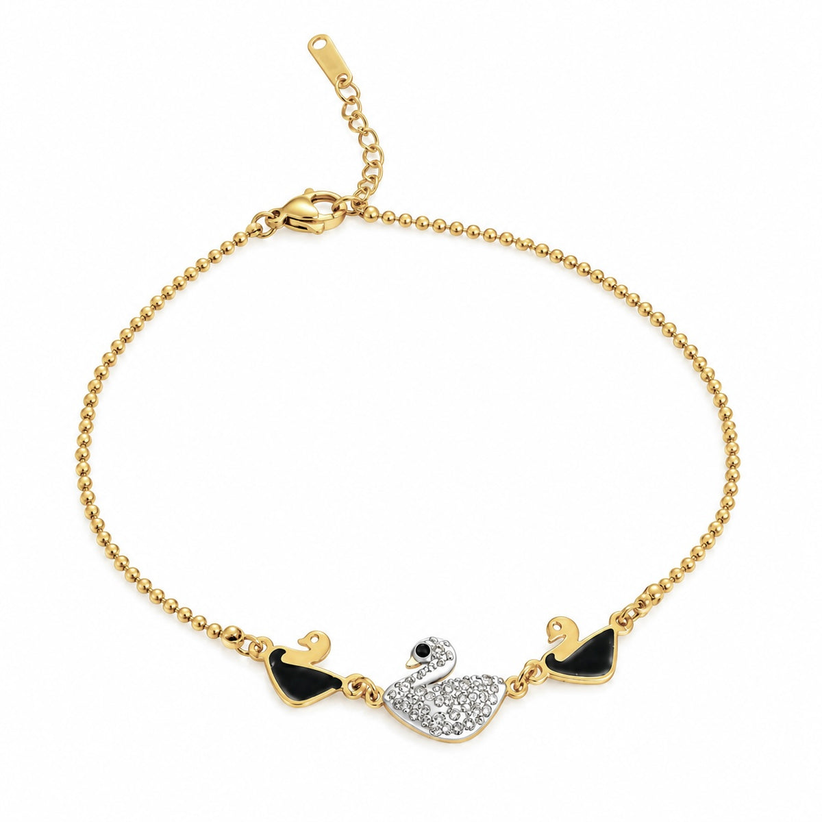 Tri Swan Anklets (Pair)