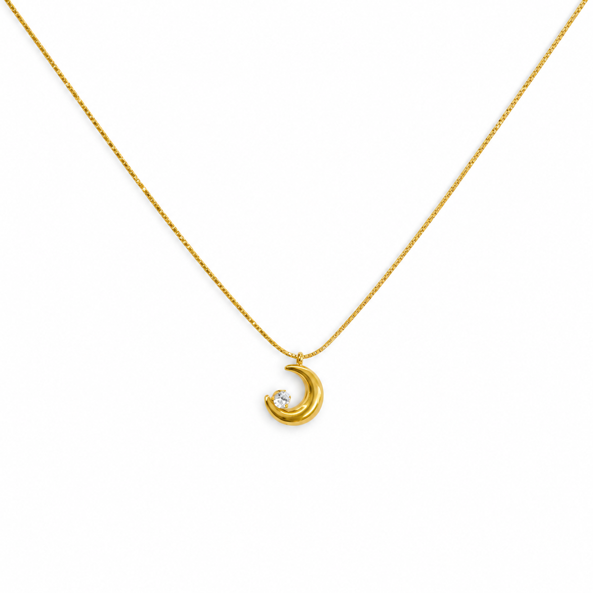 Plated Moon Necklace