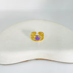 Violet Gold Ring (Adjustable size)
