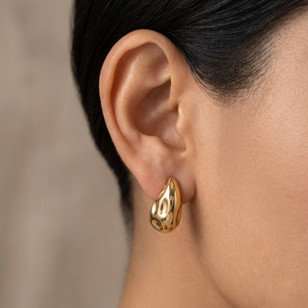 Water Drop Hoop Earrings