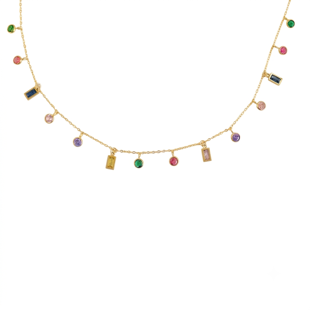 Square & Round Necklace