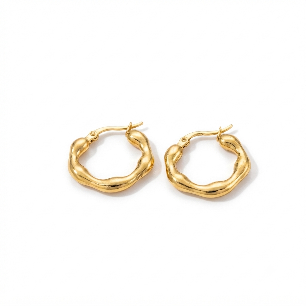 Puffy Wave Earring