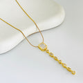 Gia White Stone Gold Necklace