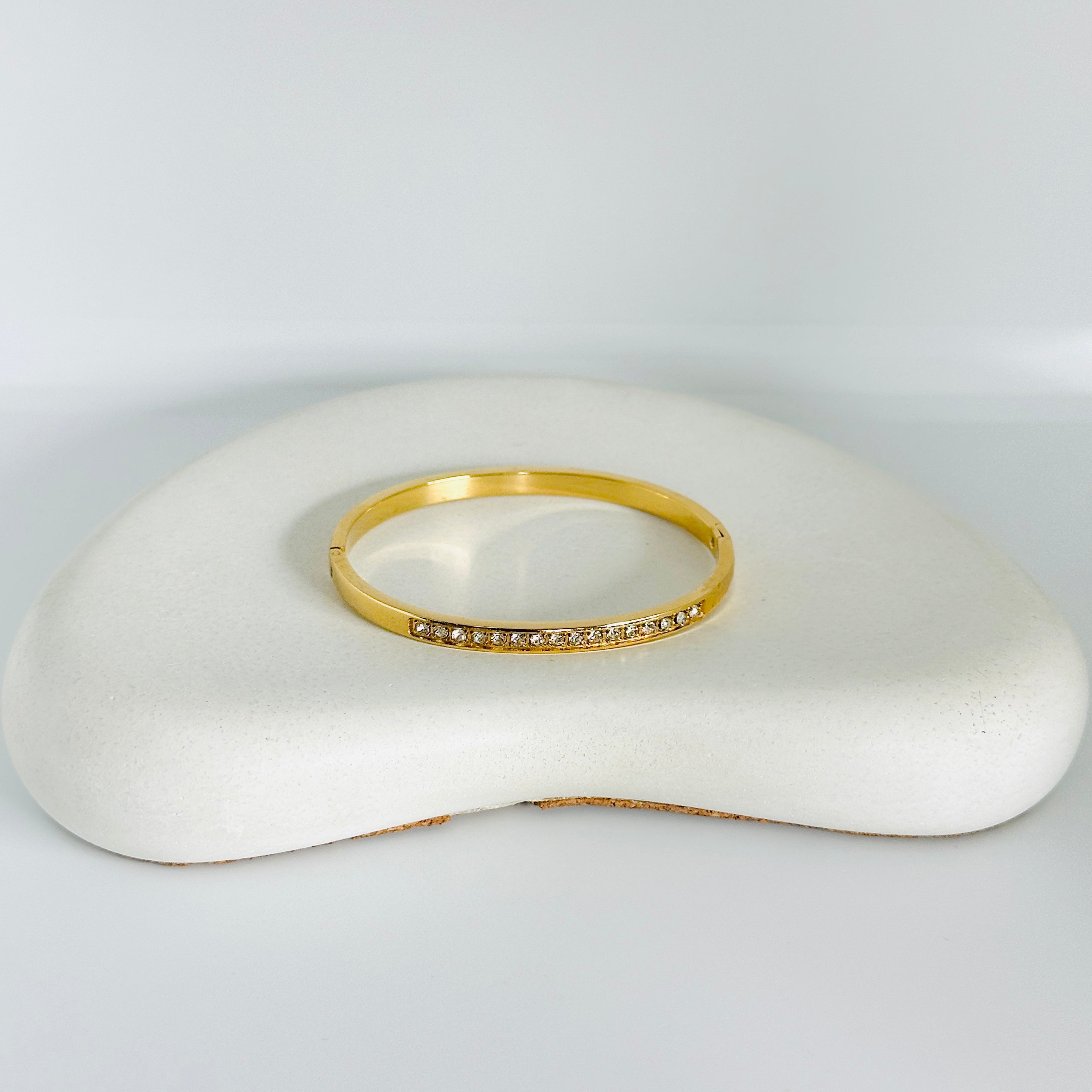 Sienna Gold Thin Wrist Bangle Bracelet