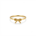 Line Bow Gold Ring