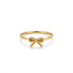 Line Bow Gold Ring