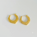 V curve Gold Earrings