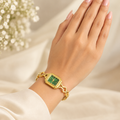 Emerald Wave Dial Watch